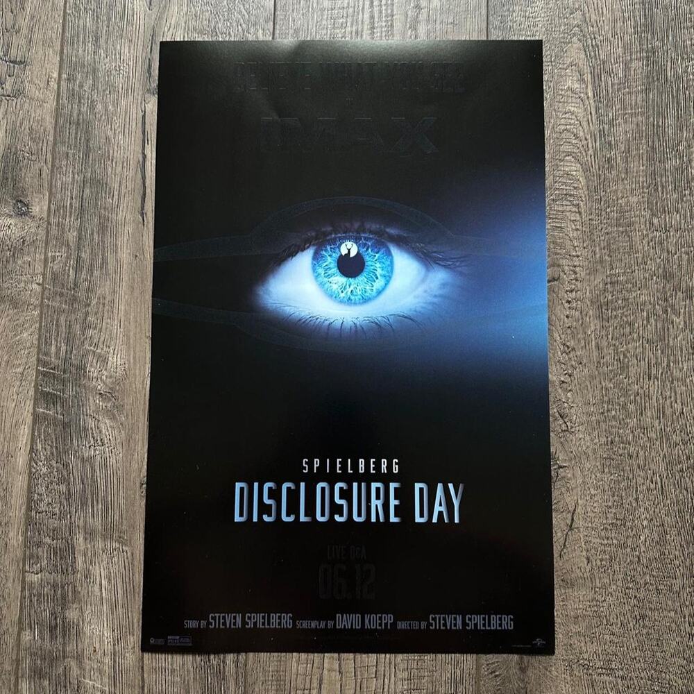 2026 Disclosure Day Steven Spielberg IMAX Sci Fi Movie Promo Poster Print